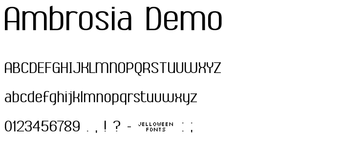 Ambrosia Demo font